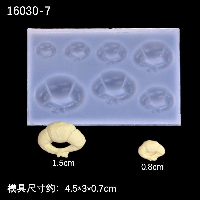 Mini oreo galleta cuerno huevo pastel galleta modelado DIY arcilla alimentos y jugar silicona molde arcilla Decoración