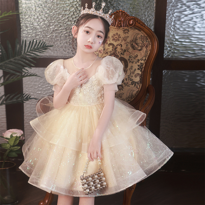 Girls Princess Dress 2025 New Style Summer Girl Princess Dress Tutu Skirt Kidsren's Summer Dress