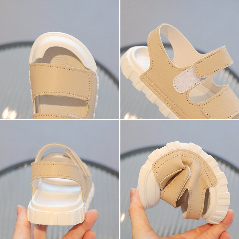 Koreanische Version von Freizeitsandalen mit dicken Sohlen für große Kinder, Jungen und Mädchen, Strandschuhe, Sommerneuheit 2023_voghion.com