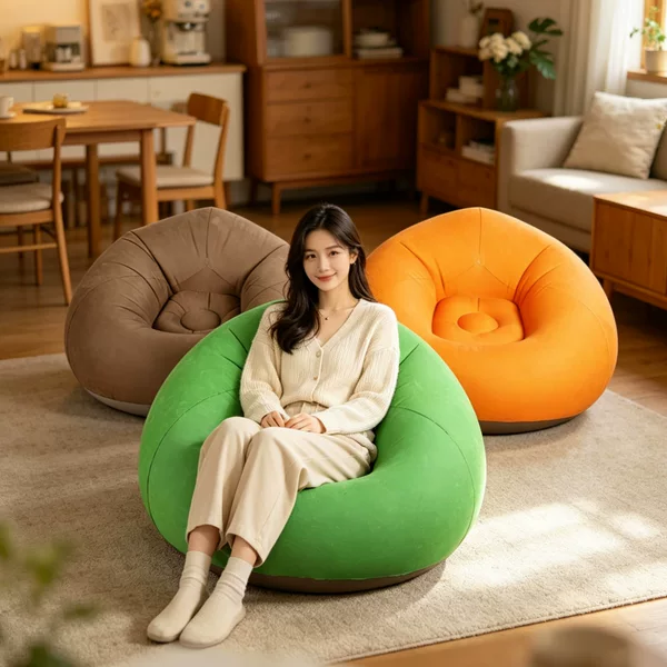 Inflatable Ball-Shaped Sofa, Color Box Packaging, Foldable Outdoor Leisure Lounge Chair, Home Lazy Sofa Stool, Camping