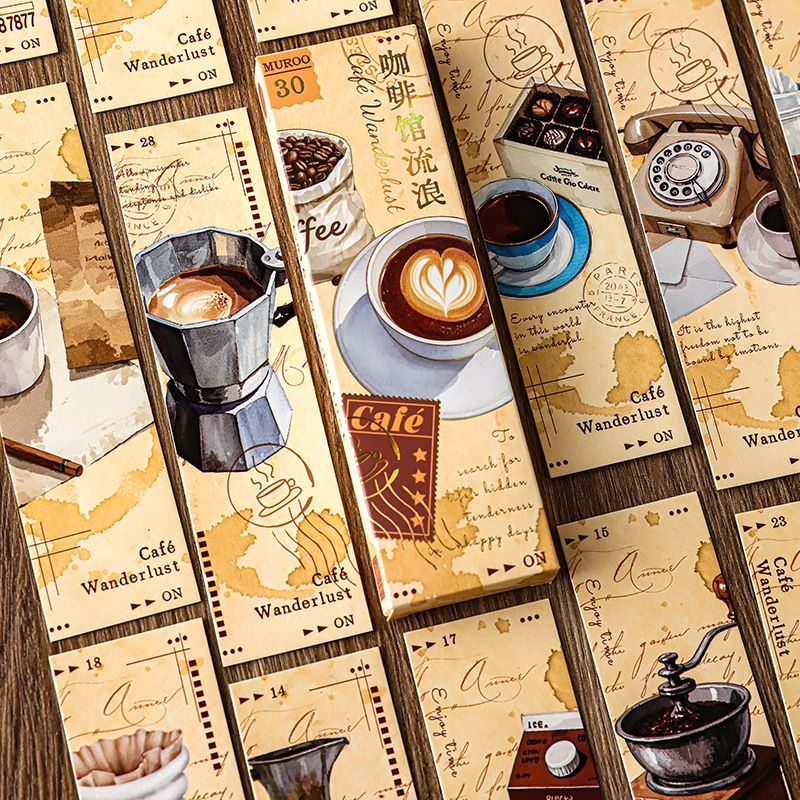 Mulan Bookmark Cafe Wandering Series Coffee Theme Estudiante Lectura Marcador Lectura Tarjeta de marcado Tarjeta de mensaje
