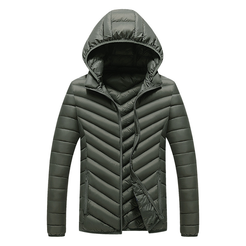Chaqueta de algodón acolchada transfronteriza Chaqueta de algodón acolchada ligera para hombres chaqueta acolchada de algodón de moda para jóvenes Chaqueta de algodón acolchada para hombres venta directa de fábrica de moda