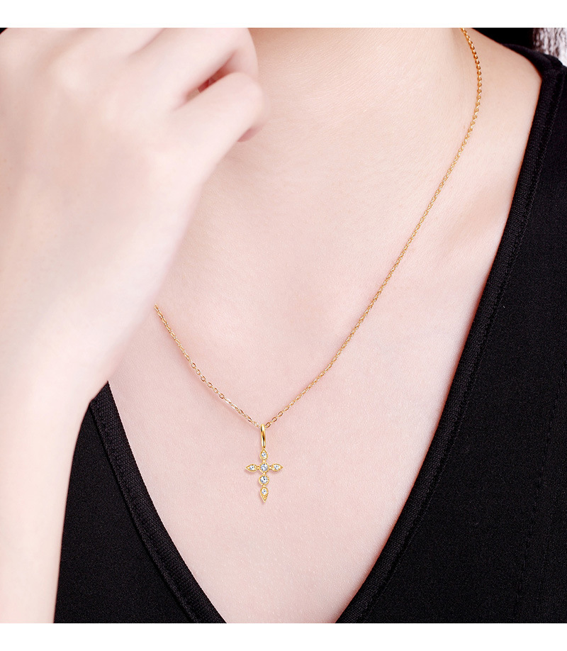 10g Weight 925 Sterling Silver Pendant Material 925 Sterling Silver Moissanite Inlay Solid Color Pendant Necklace