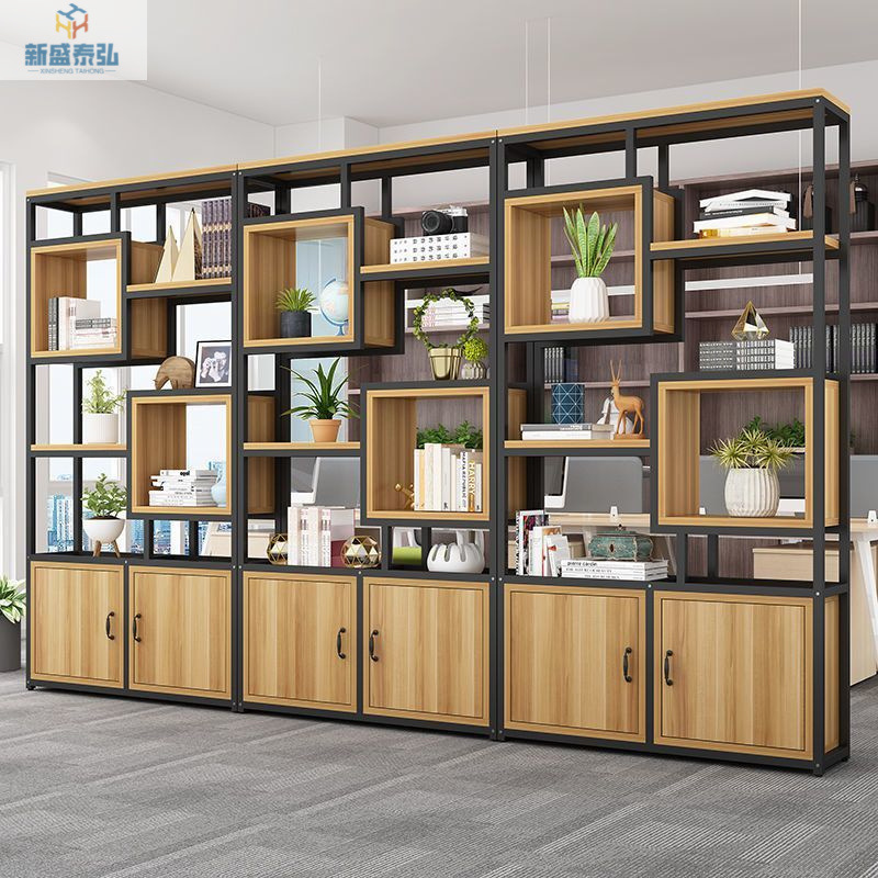 Gabinete de pantalla de sala de estar en el estante de la oficina para almacenar gabinete de partición de hierro forjado moderno combinación de gabinete de puerta de entrada