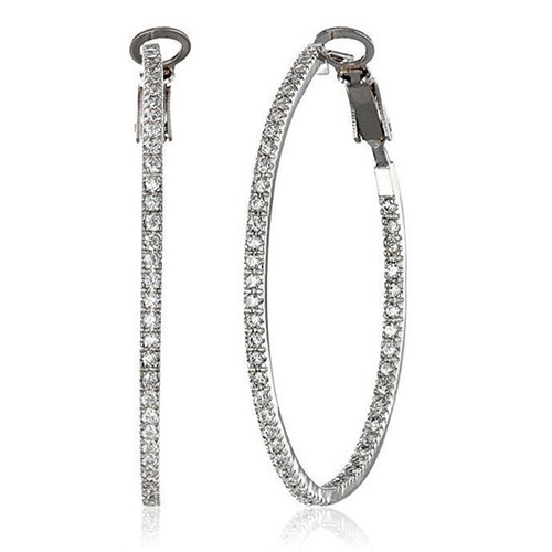 2-4-6-8-10cm super large ear ring exaggerated earrings European and American round crystal geometric circle earrings for women cross-border 
