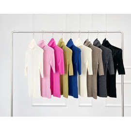 【断码特价Sale 】无缝羊毛高领短袖德国扬子纱多色电商供应链款