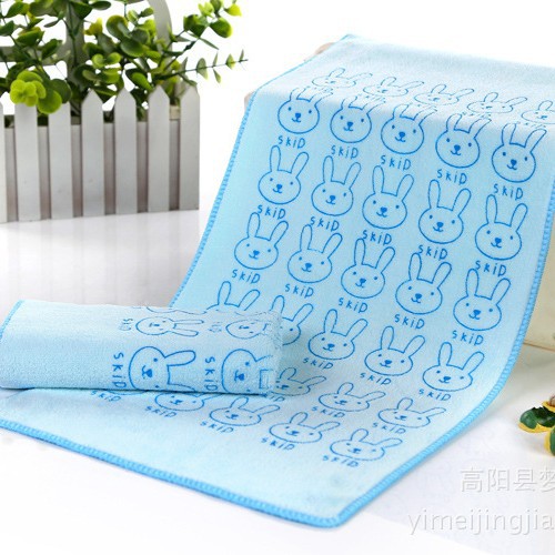 토끼 머리 프린트 블루