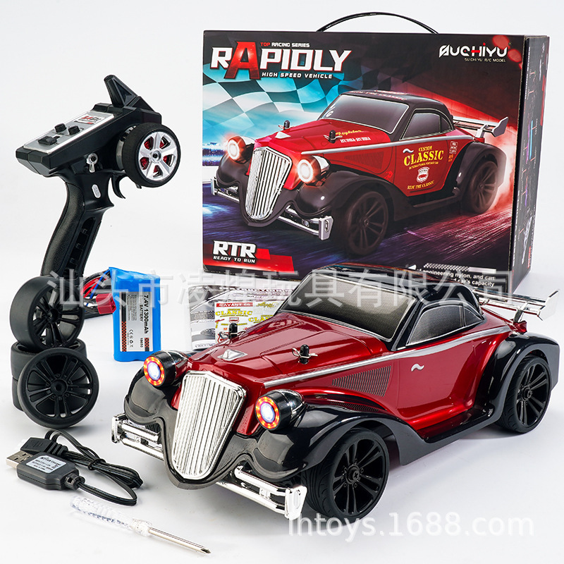 クロスボーダーリモコン四輪駆動高速車両ライト制御可能なフルスケールオフロード高速レーシングドリフトカーレーシングモデルRC|undefined
