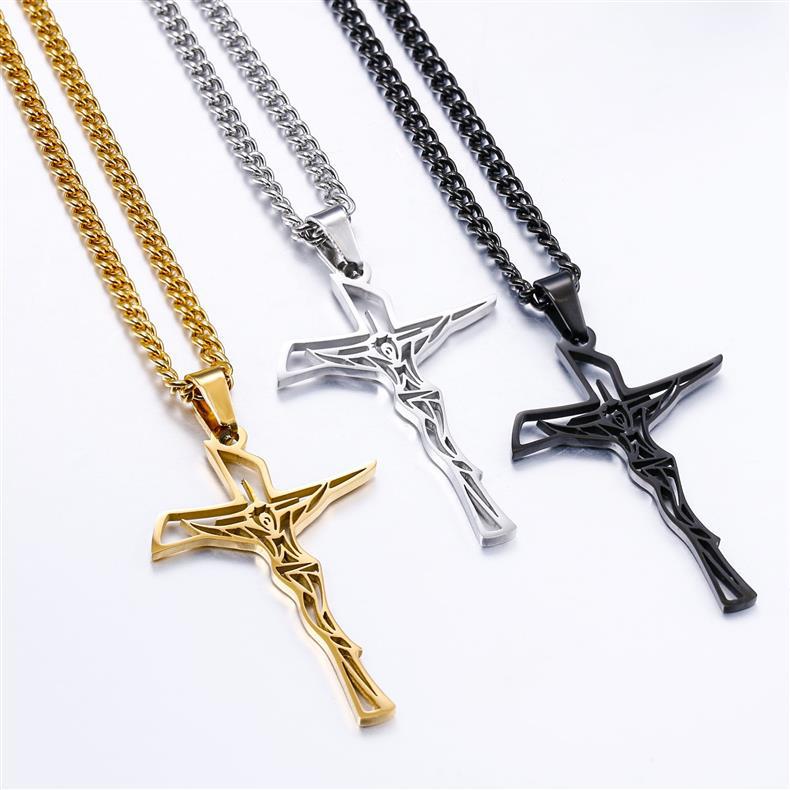 EJC Stainless Steel Crucifix Necklace - Image 3