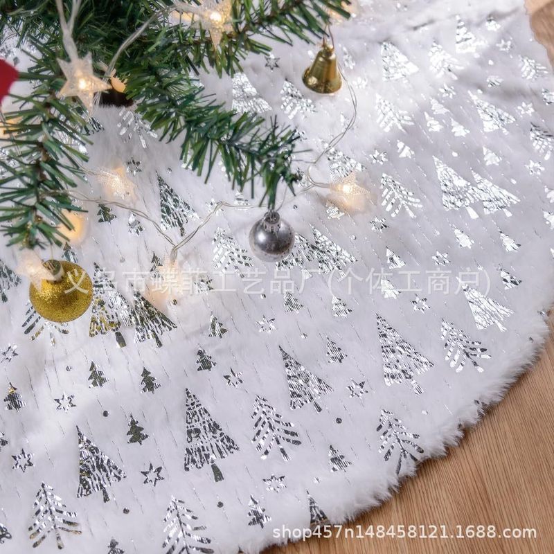 クリスマスクリスマスツリースカート白ぬいぐるみ刺繍ツリースカート真珠光沢のあるスノーフレークスパンコールクリスマスツリースカートクリスマスツリー装飾|undefined