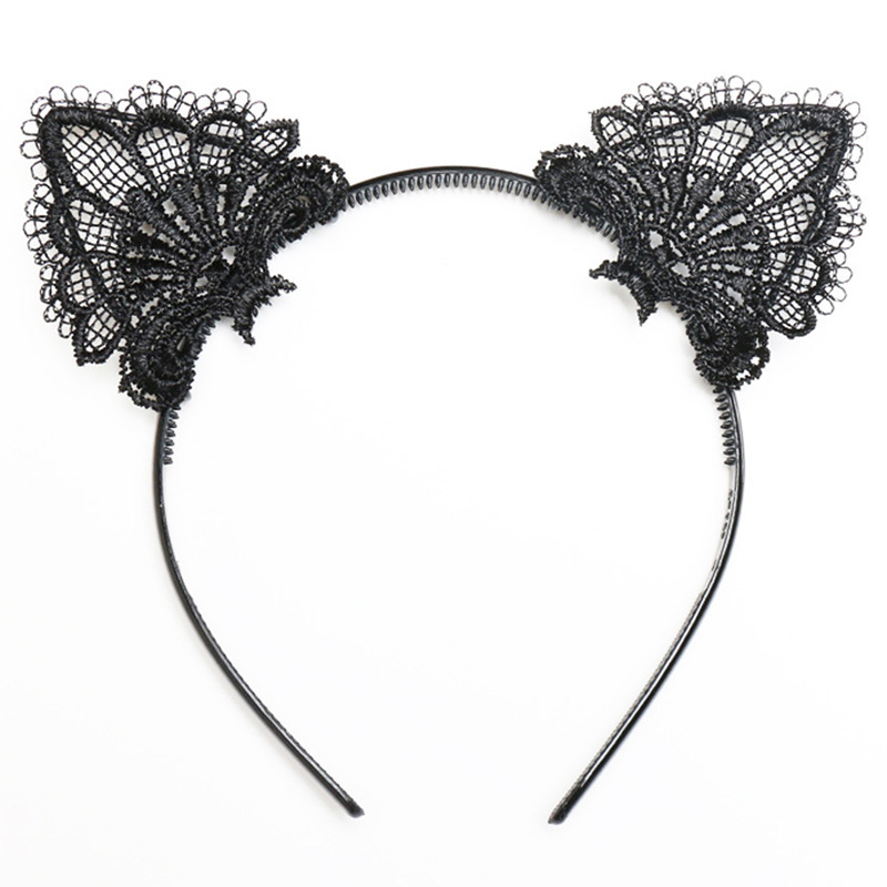 Water-soluble lace birthday party Halloween headband headband hollowed-out hairband tiny ears 5022 wholesale