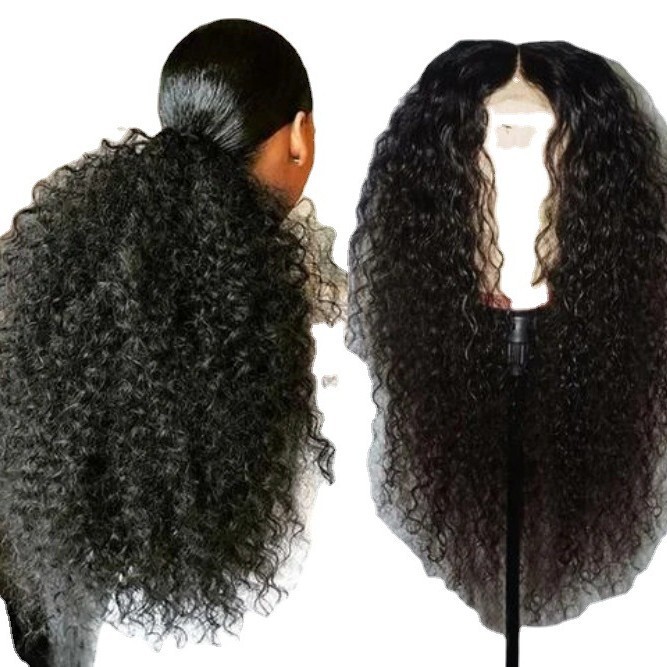Spot special black European and American wig women's Chemical Fiber curly hair African wig small volume grain wig factory