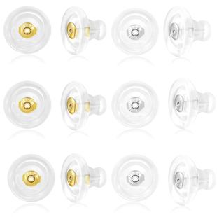 High-permeability Frisbee Silicone Support Ear Plug Transparent High-grade Semi-finished Earrings Accessories Hot Selling in Europe and America