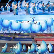 新款扇软骨扇潮起东方鱼骨扇万家灯火万紫千红大型开场舞专用道具