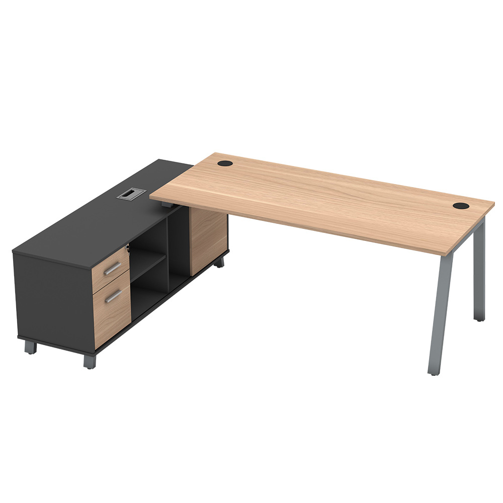 Esquina de la mesa del jefe moderno, oficina del gerente de la mesa del jefe, muebles al por mayor