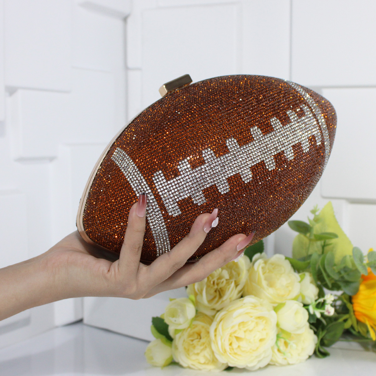 Aangeven Verhelpen Bergkristal Rugby Bergkristal Ovaal Avondtassen display picture 3