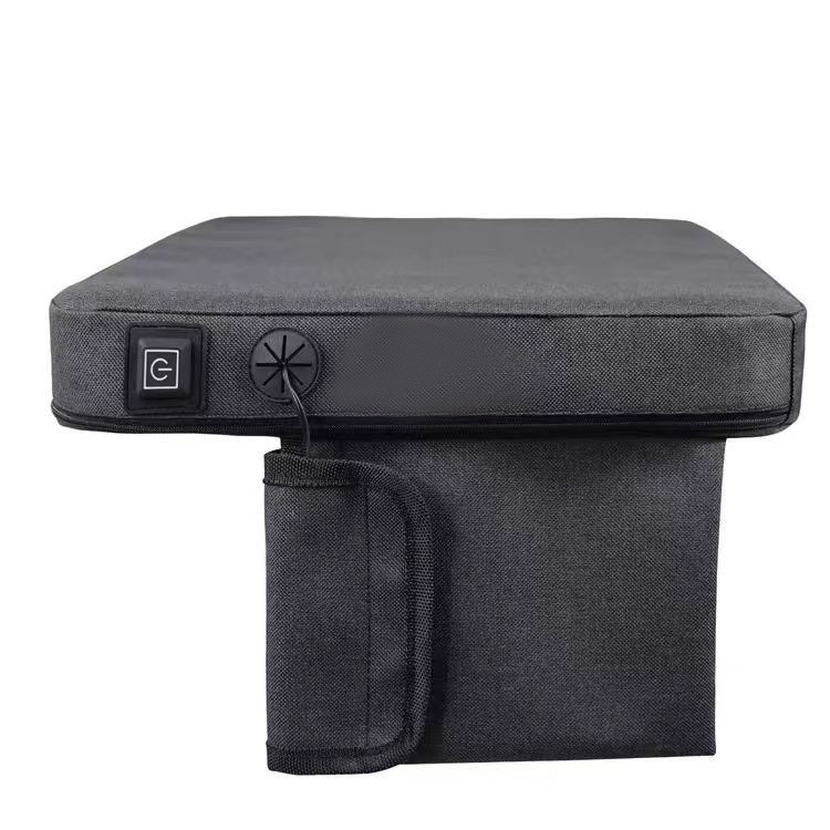 Banco de energía portátil, taburete para acampar al aire libre, cojín de asiento con calefacción para otoño e invierno, ajustable en tres niveles, almohadilla térmica portátil.