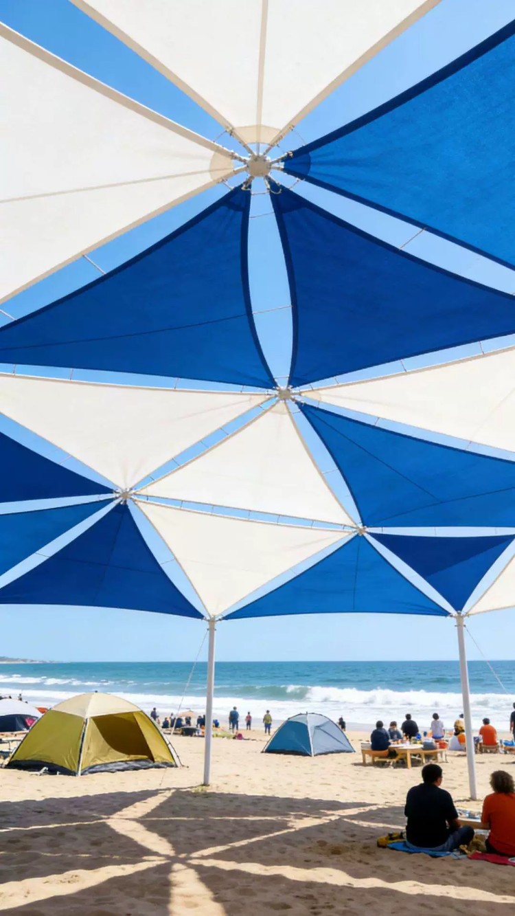 Customized canopy with company logo for plaza, street, tourist attraction decoration, rainproof sunshade fabric, outdoor terrace sunshade sail