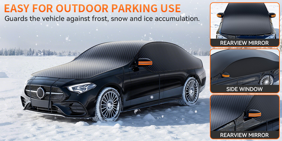 Car Snow Cover, Front Windshield Cover, Thickened Anti-Frost, Anti-Freeze, Sun Protection, Car Sunshade, Car Cover