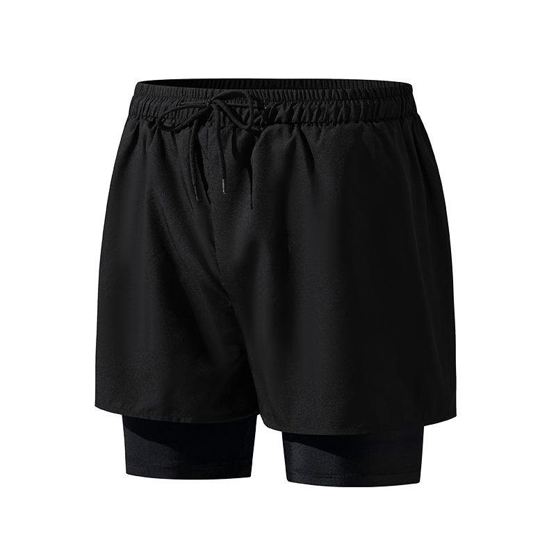 Pantalones de baño de hombre para adultos nuevos anti-vergüenza de doble capa de ángulo plano profesional de secado rápido de moda relajada alta elástica gran tamaño de arena