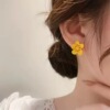 Cute fresh earrings, flowered, 2022 collection