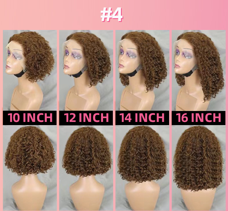 Synthetische Deep Wave Bob Perücke Mit Lace Front Für Damen_voghion.com