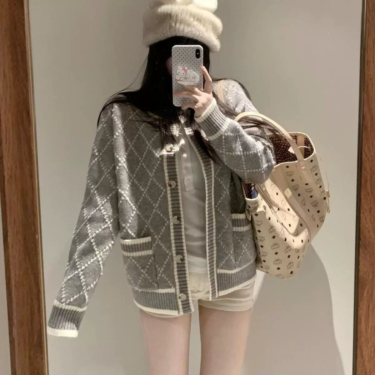 速卖通2025春季新款毛衣开衫女设计感小众慵懒内搭感慵懒风开衫外
