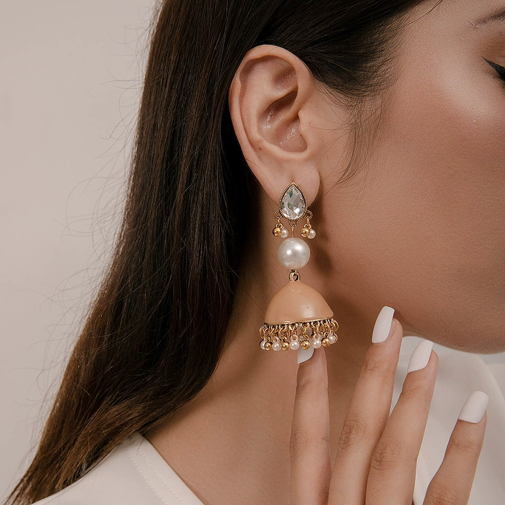 Retro ethnic earrings, India, boho style, ethnic style