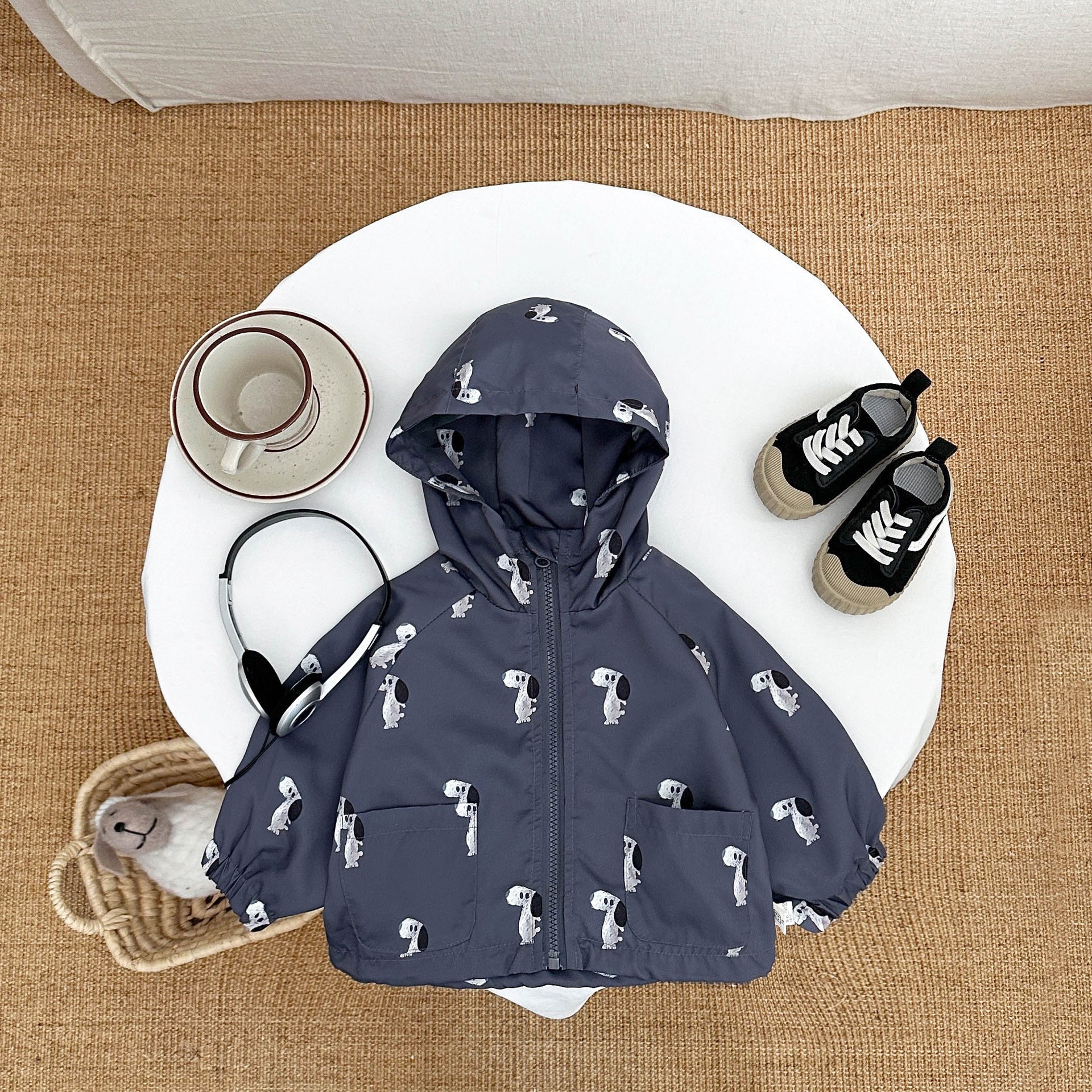 Cartoon print jacket