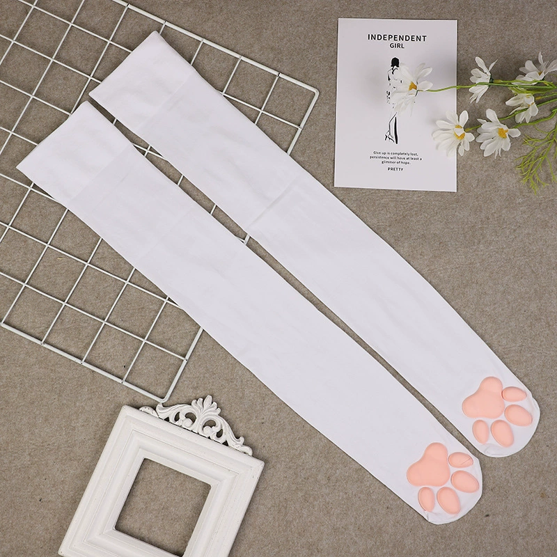 Японские knee socks, 3D подушка-лапа из бархата, один размер, чулочно-гольфовые с котячьей лапкой