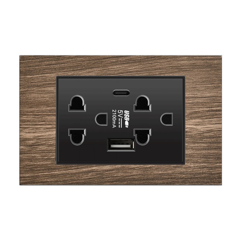 Thai 6-hole socket USB + TYPE-C(2.1A)