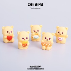漫画樹脂かわいいクリームクマアクセサリーキーホルダージュエリーアクセサリー DIY クリエイティブジュエリー材料卸売