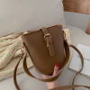 Handheld small small bag, shoulder bag, bucket, one-shoulder bag, polyurethane bag strap, Korean style