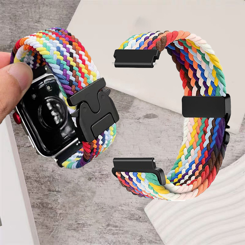 Suitable for Garmin Venu4 3 2 Woven Strap Parachute Buckle Vivoactive6 5 Elastic Strap Suitable for Garmin Venu4 3 2 Woven Strap Parachute Buckle Vivoactive6 5 Elastic Strap
