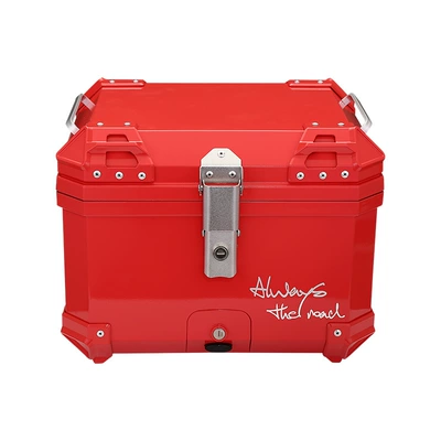 Motorcycle trunk — Large Non-Aluminum Alloy - mt45-framingo-red-48-backrest-lining