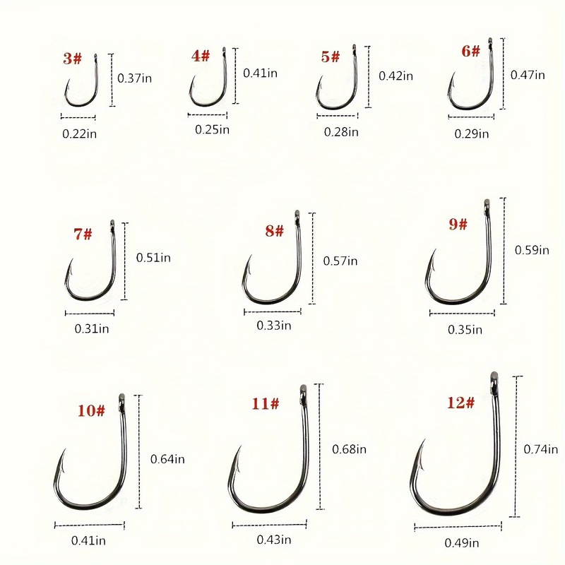 100pcs Traditional Style High Carbon Steel Fishing Hooks跨境|undefined