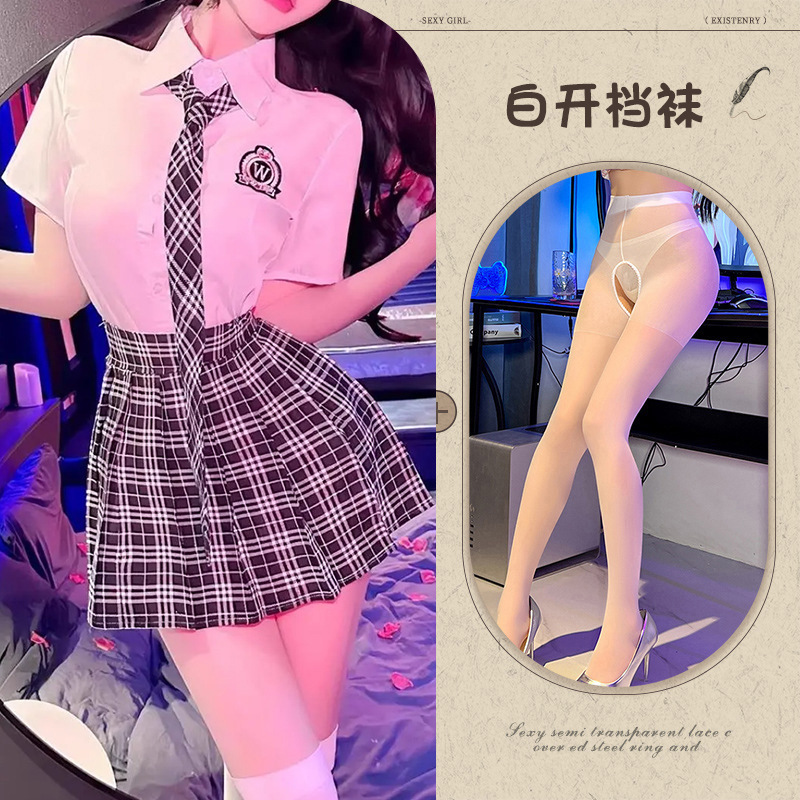 순수한 욕망 선배 정장 + 흰색 가랑이 없는 양말