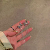 Silver needle with bow, design advanced earrings, silver 925 sample, trend of season, 2022 collection