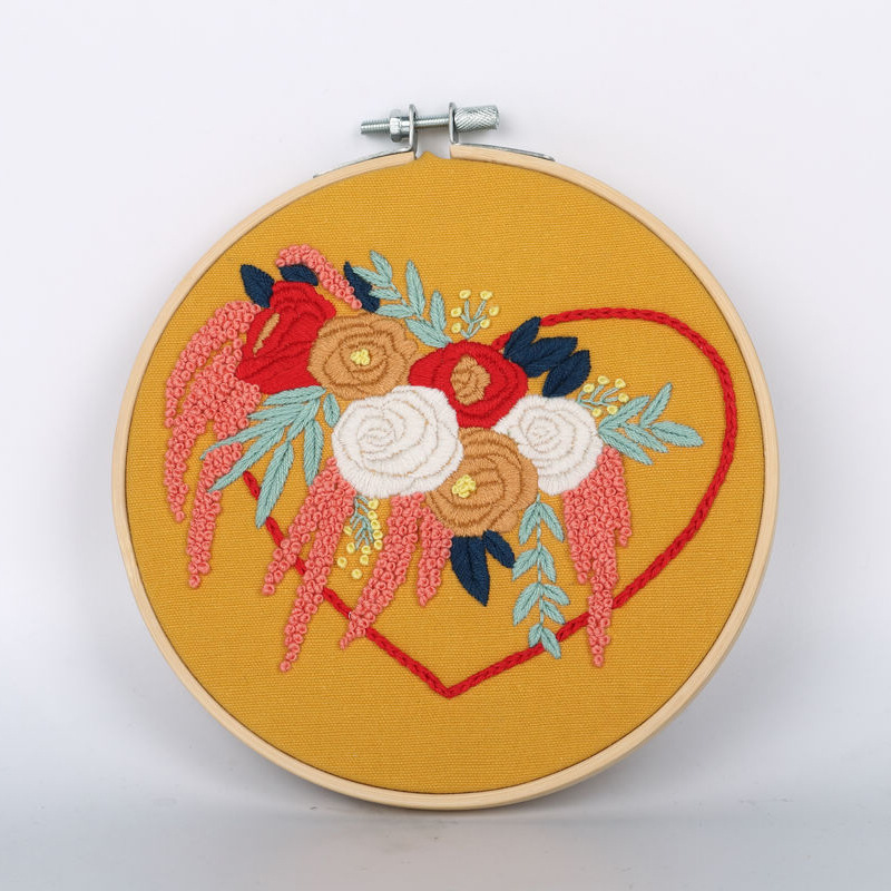 Estilo europeo fragancia floral viento suave xiangyang DIY bordado hecho a mano material paquete traje de costura