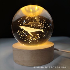 卸売クリスタルボール 3D クリスタル内部彫刻ボールクリスタルナイトライトクリスタル工芸品オフィス装飾品