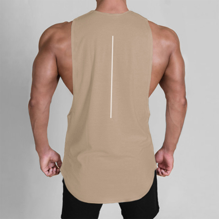 Ärmelloses, übergroßes Sport-Tanktop für Herren im Sommer und Jugend, trendige Herrenmarke, große, geteilte Ärmel_voghion.com