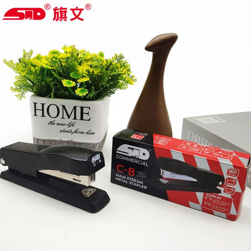 旗文 C-8 home office student stationery stapler No. 12 labor-saving high-looking stapler stapler