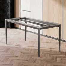 A4L圆角加杆铝合金实心桌腿岩板餐台支架大理石桌架瓷砖台脚底座
