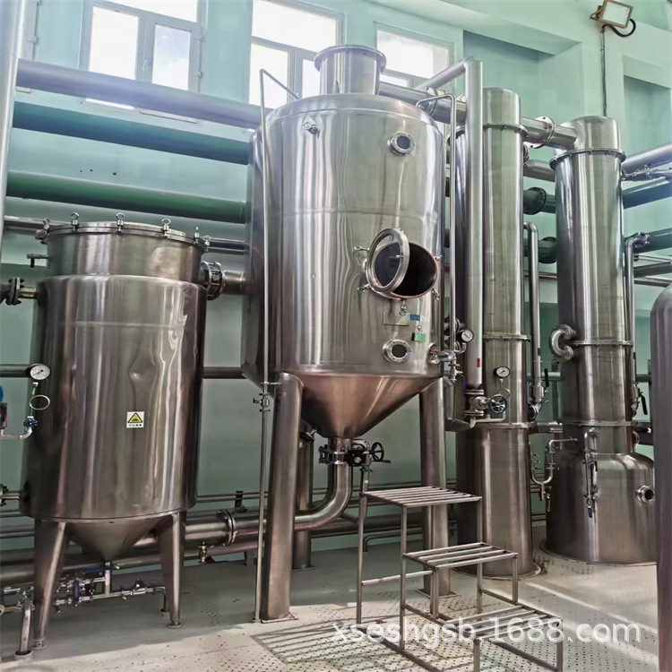 30吨双效降膜蒸发器 MVR单效蒸发器 二手蒸发器 强制循环蒸发器