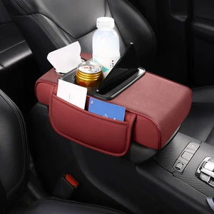 Cross-border car armrest box pad, multifunctional tissue box, car interior leather, universal armrest box heightening pad for all seasons