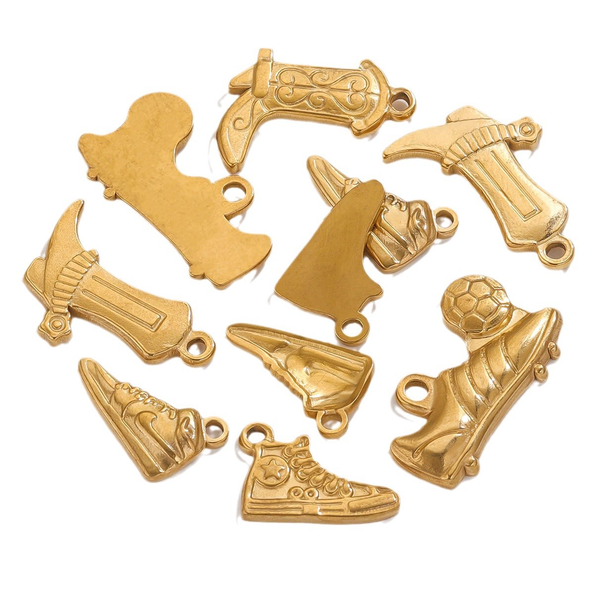 Colgante de zapatos de acero inoxidable colgante de acero de titanio DIY pulsera collar bolsas colgantes joyas accesorios fabricación al por mayor