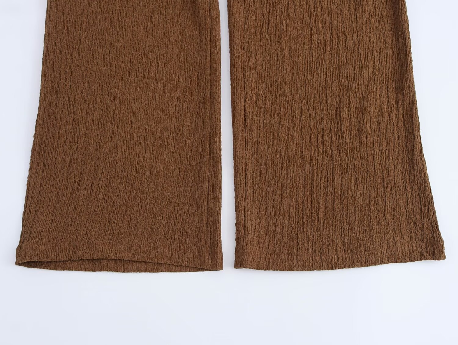 Conjunto informal de dos piezas con chaqueta, chaleco y pantalones rectos de cintura alta con textura para mujer