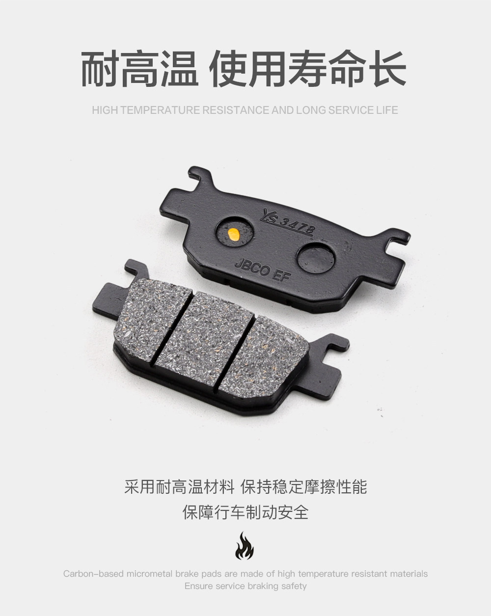 Suitable for Qianjiang Sai 250/350, Flash 250/300S, and Chase 350 Front and Rear Brake Pads, Disc Brake Pads, and Brake Friction Pads