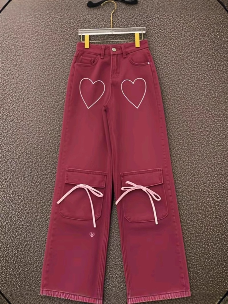 Pantalones de mezclilla para mujer, monos, pantalones de moda de piernas anchas con bolsillos múltiples, pantalones Cargo pants wholesale