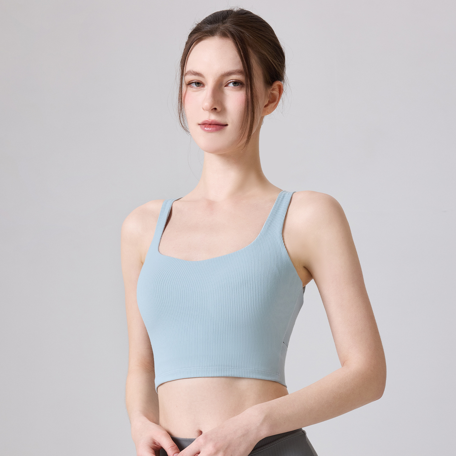 Una sensación desnuda de cintura reducida y adelgazamiento con taza fija integral mariposa hermosa espalda grande espalda abierta se puede usar fuera chaleco de ocio deportivo
